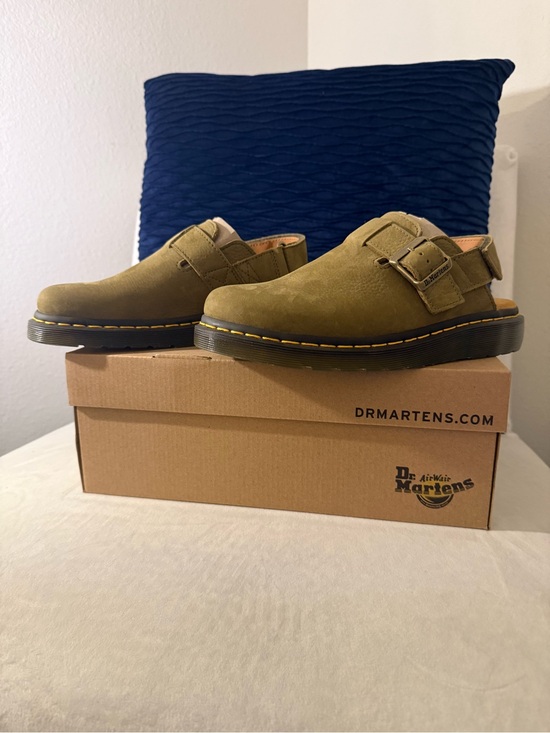 Dr. Martens Shoes - Dr. Martens Jorge II Muted Olive Nubuck Mules Women’s 8 Men’s 7 NIB